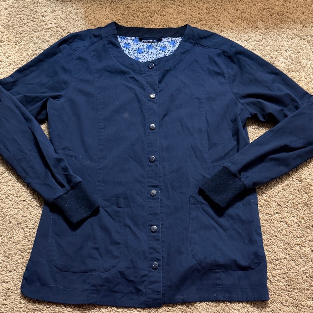 Dansco navy scrub jacket sz S